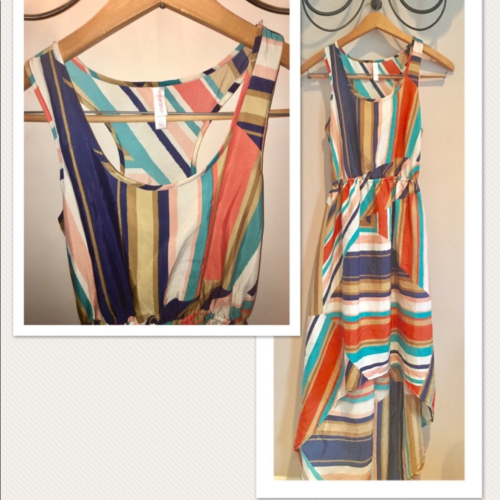 High Low graphic pattern dress. Size XS. EUC